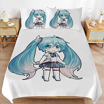 Amazon｜スリーピースベッド 初音ミク ズンベッドカバー 3点